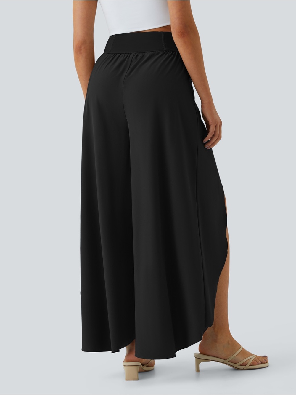 HALARA Black High-Low Tulip Skirt - Picture 3 of 5